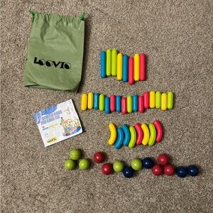 Loovio 49 Pcs Colorful Magnetic Building Blocks (Balls and Rods Set) Toy